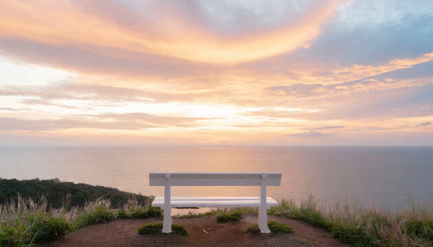 bench at sunset (hill with sea view)