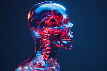 3d anatomical visualization of human head