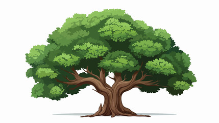 Vector illustration of tree freehand draw.