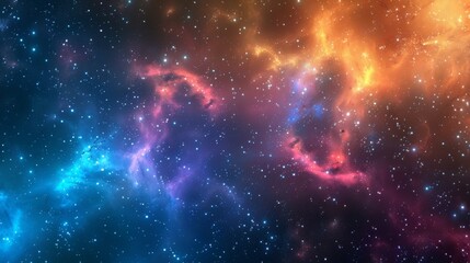 Fototapeta na wymiar Abstract cosmic background with stars, nebulae, and galaxies