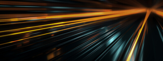 A black and orange line drawing of a train