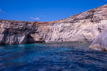 Beautiful view of the island of Comino, Malta
