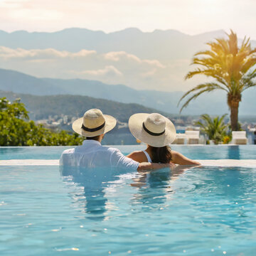 Couple in the pool