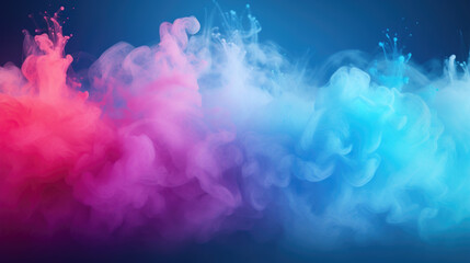 Vibrant colorful smoke swirling in dark background