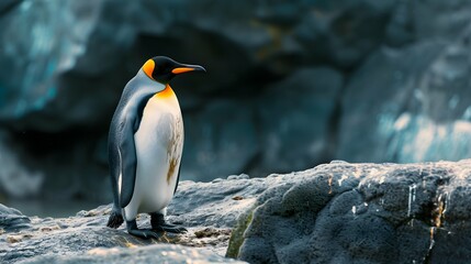 a cinematic and Dramatic portrait image for penguin