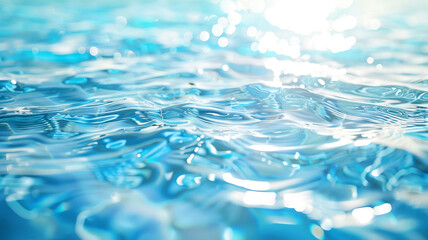 Naklejka na ściany i meble light blue water with sunlight on natural background