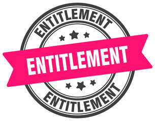 entitlement stamp. entitlement label on transparent background. round sign