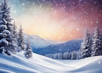 Fototapeta na wymiar winter space of snow background