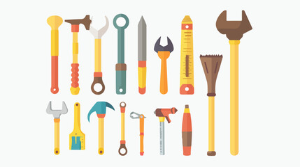 Tool icon Flat vector illustration isolated on white
