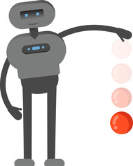 Robot Character Throwing Ball
