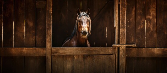 Horse in a stall - obrazy, fototapety, plakaty