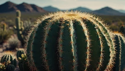 Tableaux ronds sur plexiglas Anti-reflet Cactus cactus in the desert