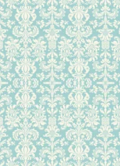 Fototapete seamless pattern with blue flowers © zaenuri