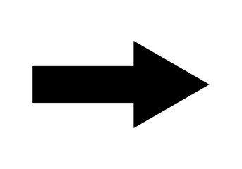 Icono negro de una flecha en fondo blanco.