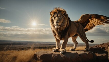 lion in the desert