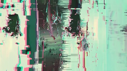 Abstract Digital Pixel Noise Glitch Error Video old VHS Damage Background