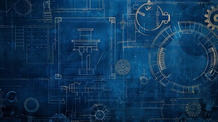 Blueprint of a Computer Circuit Board