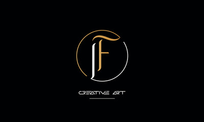 FI, IF, F, I abstract letters logo monogram