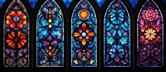 Gothic inspired stained glass design