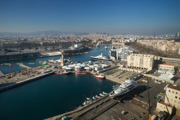View to Barcelona Harbour