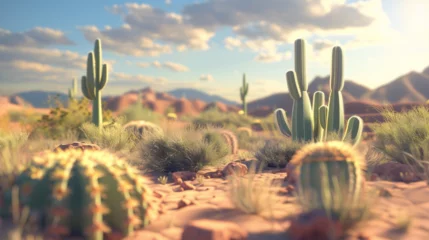 Türaufkleber landscape of cactus in the desert  © ananda