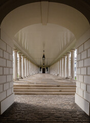 Image of the column passage of the Queens House in Greenwich, London