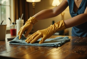 Professional Cleaning Services Ensuring Cleanliness and Hygiene in Homes and Offices ai generated