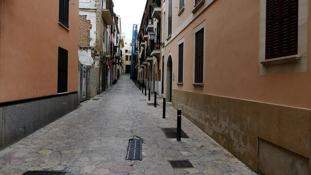 Old street in Palma, Mallorca, Balearic, Spain