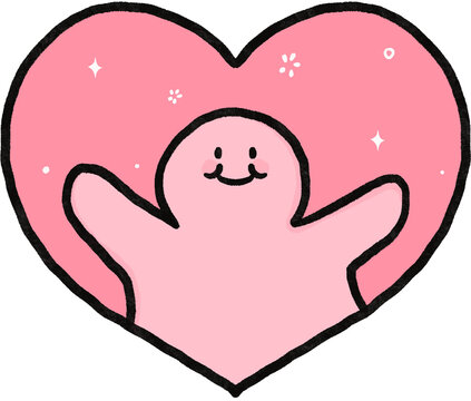 Heart cartoon for valentine's day