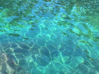 Fototapeta na wymiar Clear water aqua ocean sea blue turquoise.