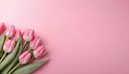 pink on a pink background with copy space canvas print flower