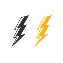 Lightning, electric power vector logo design element. Energy and thunder electricity symbol concept. Flash vector emblem template. Power fast speed