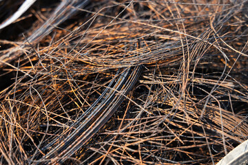 Pile of wire with rusted for recycle. 