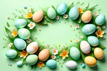 Fototapeta na wymiar Abstract Easter background, Easter eggs.