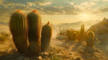 Gardinen landscape of cactus in the desert  © ananda