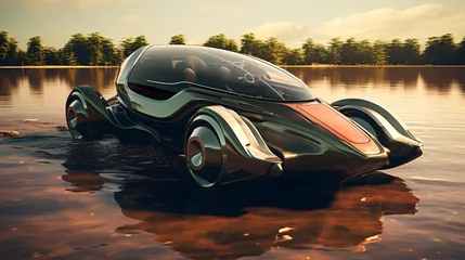 Deurstickers Futuristic amphibious vehicles © Cedar