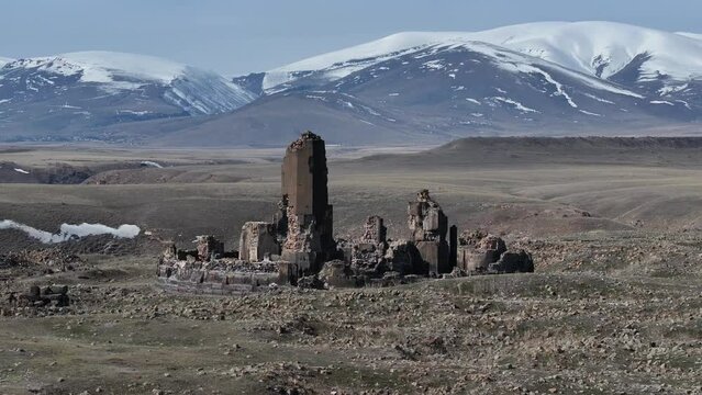 Ani Ruins (Ani Harabeleri) Drone Video Kars Turkiye (Turkey)