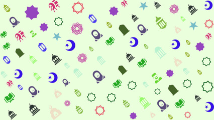 Seamless pattern islamic background. Arabic islamic celebration background vector illustration