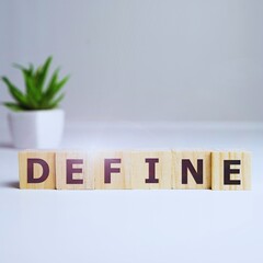 DEFINE word made with building blocks