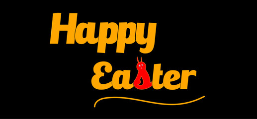 2D illustration happy Easter background  