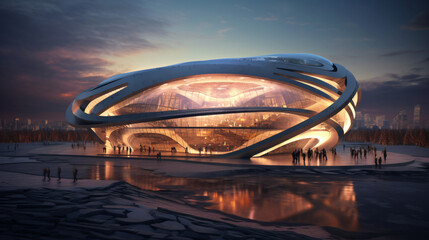Futuristic sports stadiums