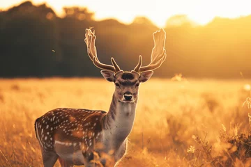 Photo sur Aluminium Antilope deer in the grass