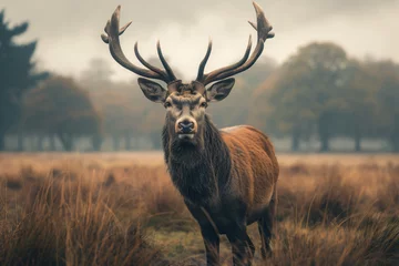 Schapenvacht deken met foto Antilope deer in the grass