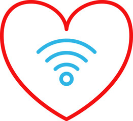 Heart with Wifi Icon
