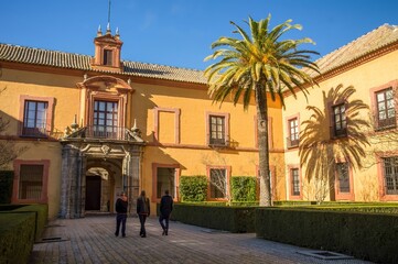 Entrance of the royal Alcazar palace of Seville, Andalusia,  Spain