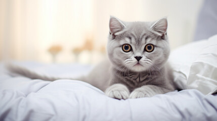 High quality photo of a funny pet a cute grey cat