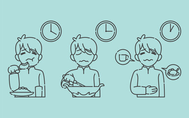 Ramadan activity boy vector arts. Islamic activities in daily. Cartoon character for kids