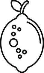 Lemon vitamin fruit icon outline vector. Antiviral protection. Health care dosage