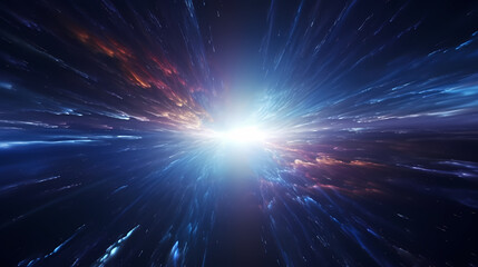 Naklejka premium IT data and information display in modern particle energy flow, background, wallpaper