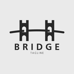 bridge logo vector illustration design
